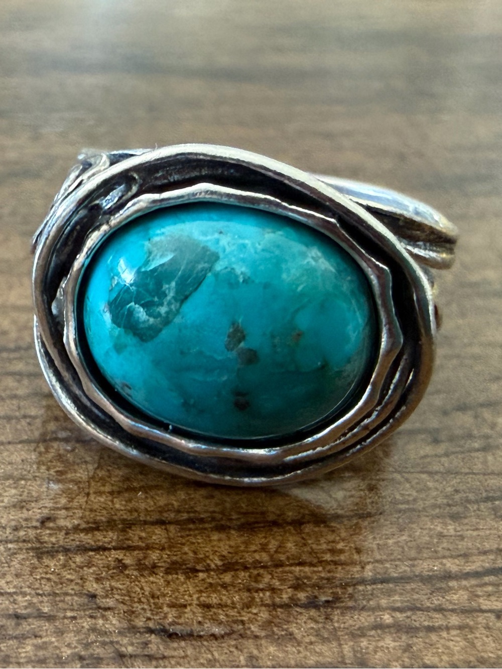 Grace & Heart DREAM ON TURQUOISE RING Size 5 .925 Sterling Silver SUMMER VIBES !